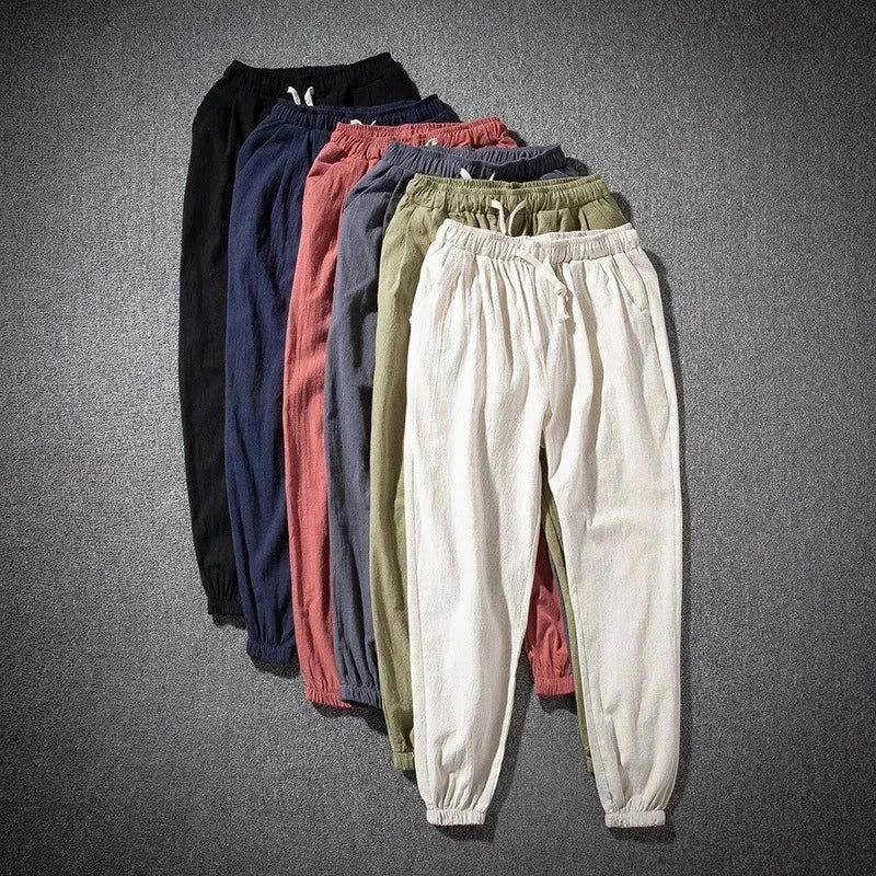 Men's Cotton Linen Jogging Pants – Activelife Fit Gear